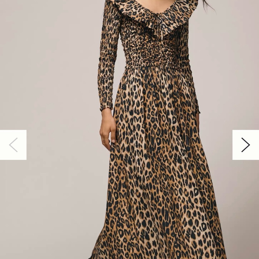 DAMSON MADDER Harper Shirred Midi Dress